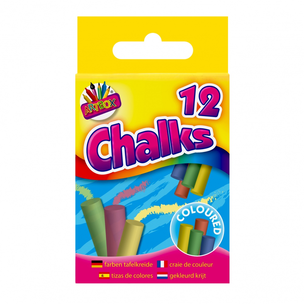 12 Col. Chalks In hanging box