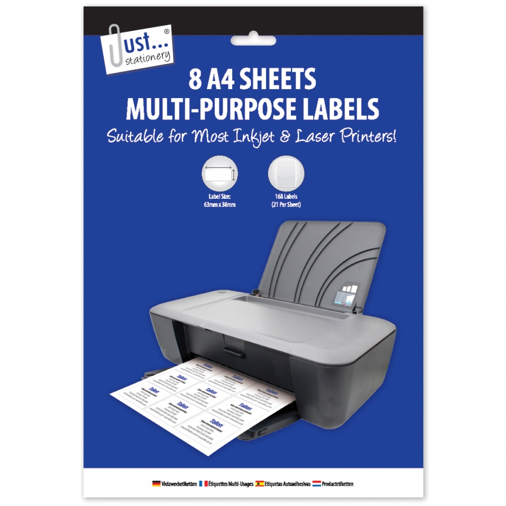 Multi Purpose Labels 21- up 168.65x39mm