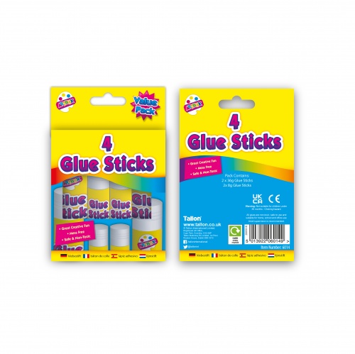 4 Glue Sticks 2 x 36 gram + 2 x 8 gram