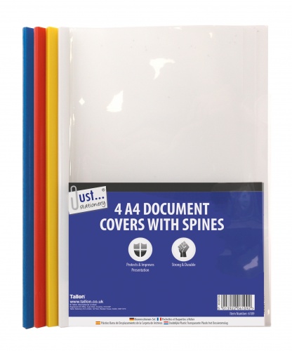 4 A4 Clear document Covers & Spines