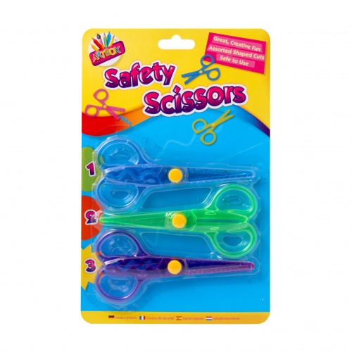 3 Novelty Cut, Safety Scissors